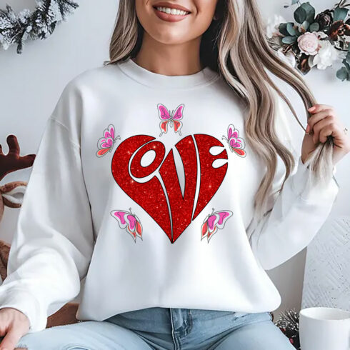 Love Valentine day t shirt design png cover image.