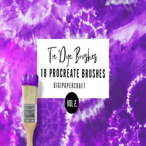 Tie Dye Procreate Brushes, Procreate Tie Dye Brushes, Stamps cover image.