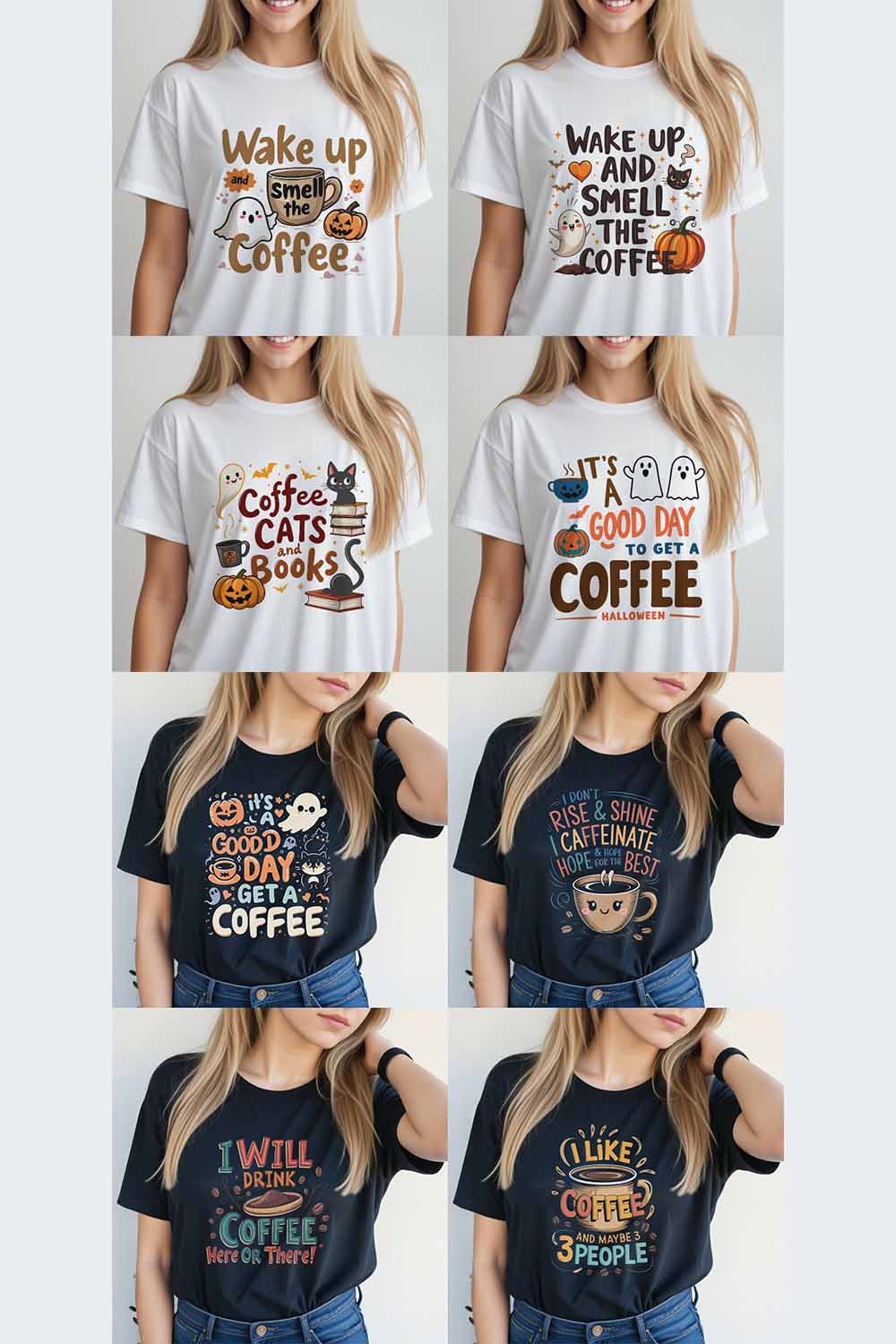 32 Coffee PNG Sublimation Design Bundle pinterest preview image.