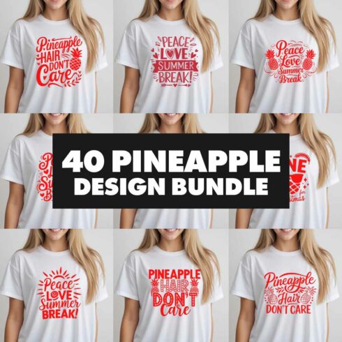 40 Pineapple Design Bundle For Pineapple Lovers cover image.