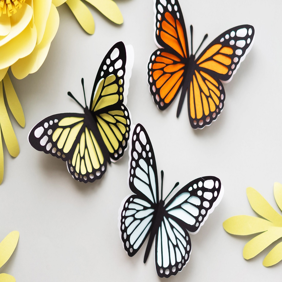 10 monarch butterfly svg 3d layered butterfly template 428