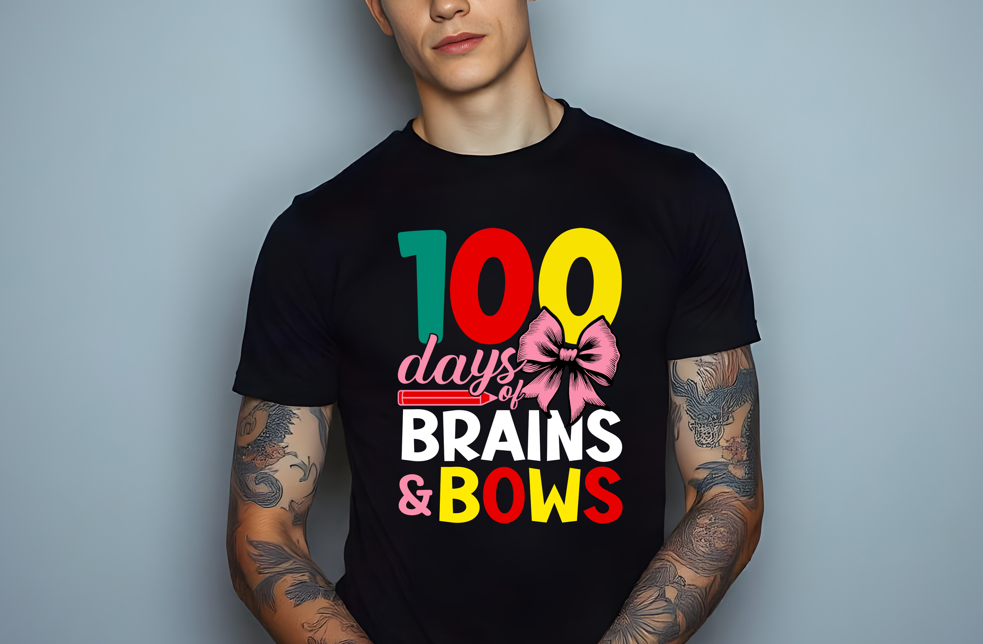 100 days of brains and bows graphic design male t shirt mockups 864