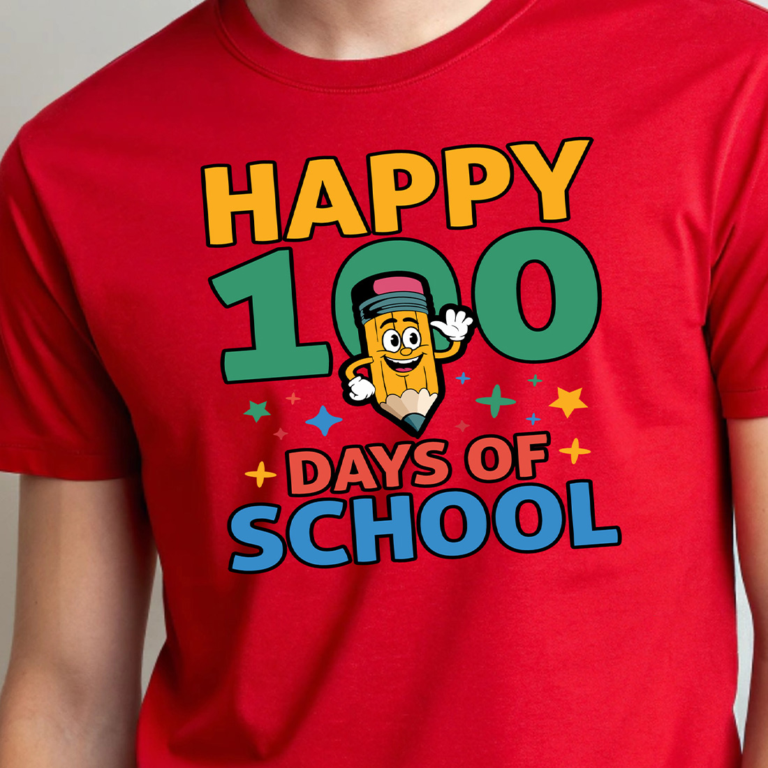 100 days of school bundle t shirt design red 989