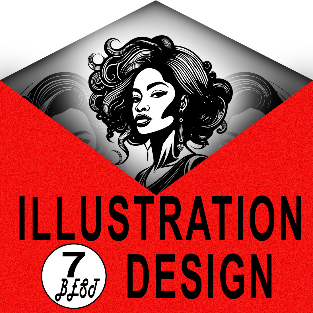 Empower Her: A Beauty Illustration Logo Design Templates preview image.