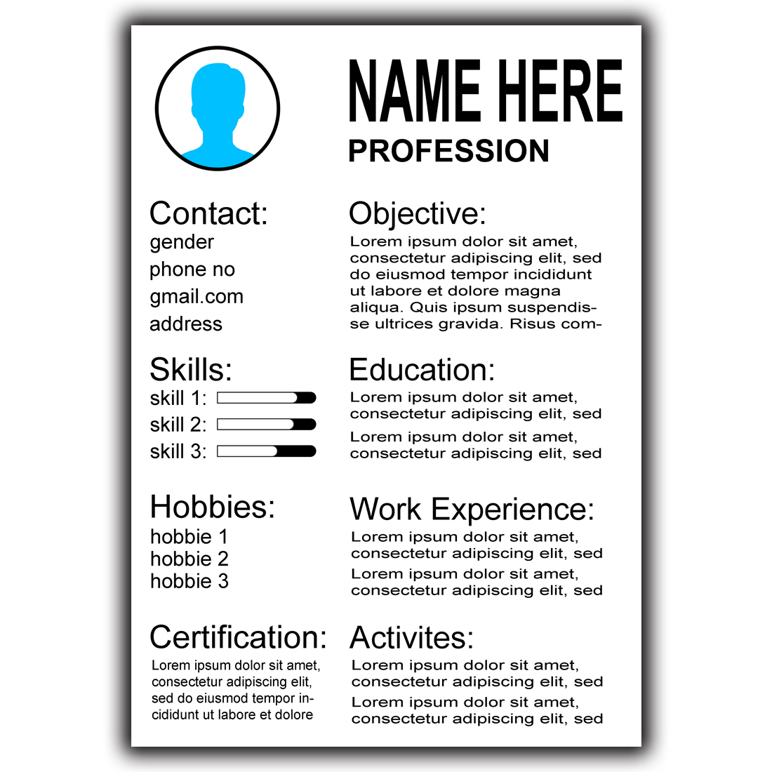 Resume Design Overview: Modern, Clean, and Professional Layout Template cover image.