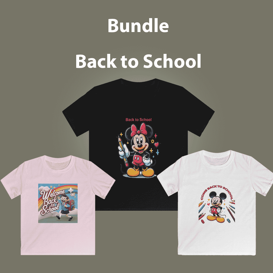 Welcome back to school 8 t-shirt designs only on 16$ preview image.