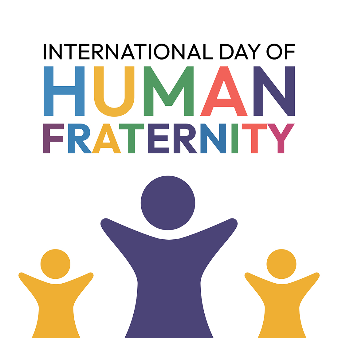 International day of human fraternity cover image.