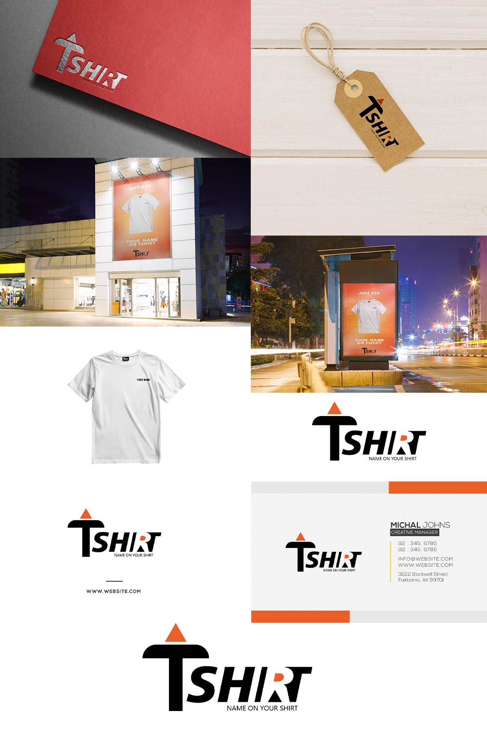 CLOTH BRAND MOCKUP pinterest preview image.