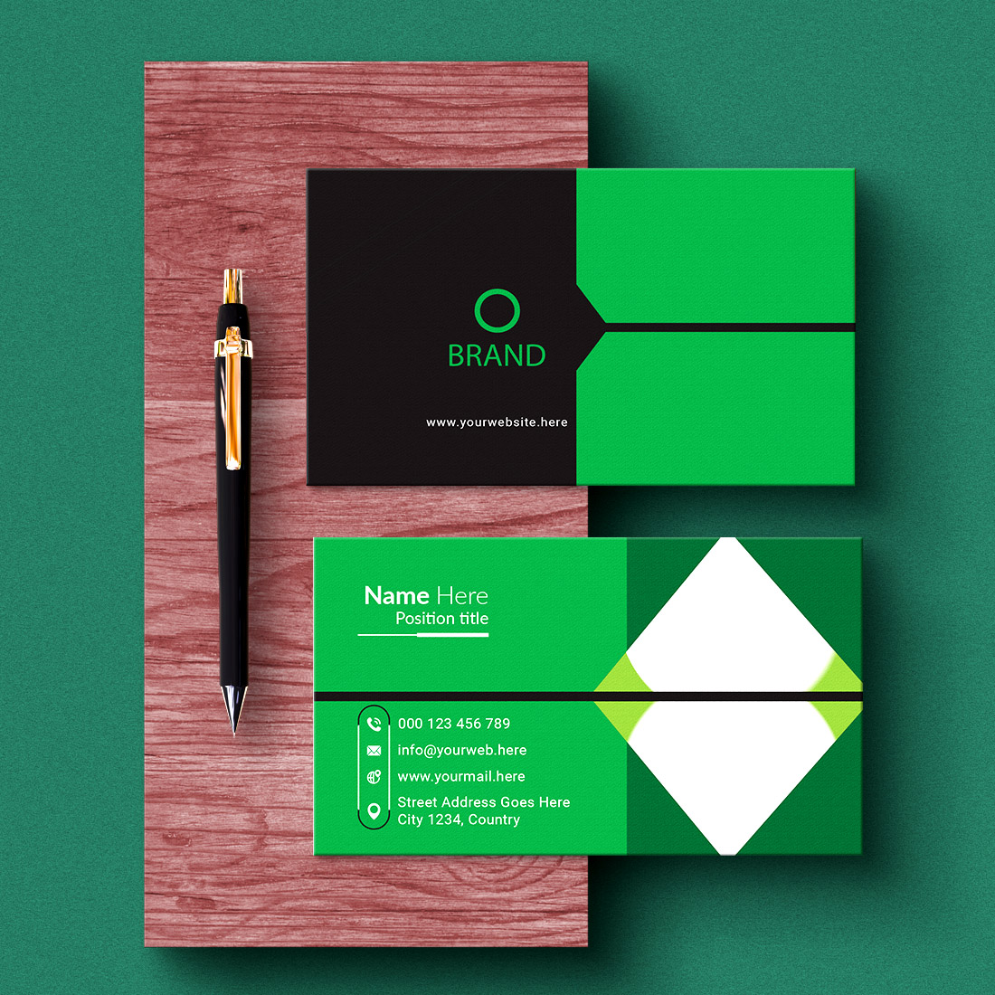 creative and simple modern business card design cover image.