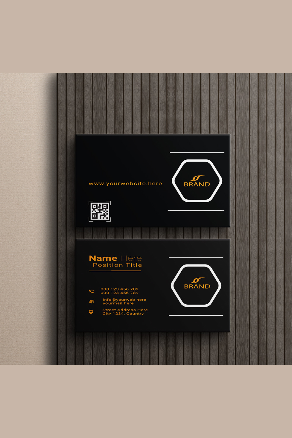 creative and simple modern business card design pinterest preview image.