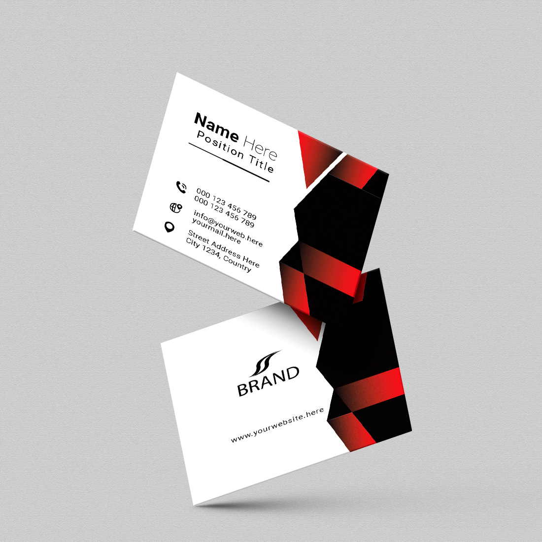 creative and simple modern business card design cover image.