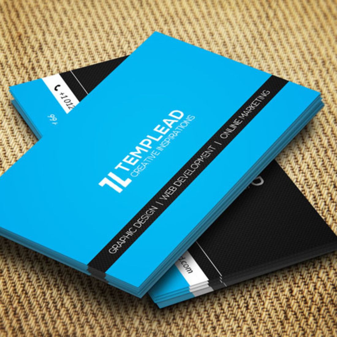 Modern Business Card Template: Professional and Stylish Design preview image.