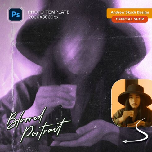 Blurred Portrait Photo Template cover image.