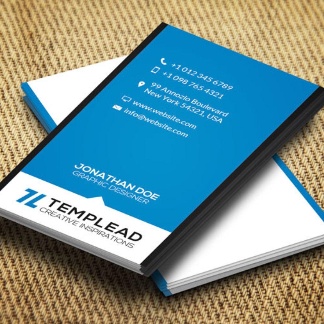 Sleek Business Card Template: Stand Out with Sophistication preview image.