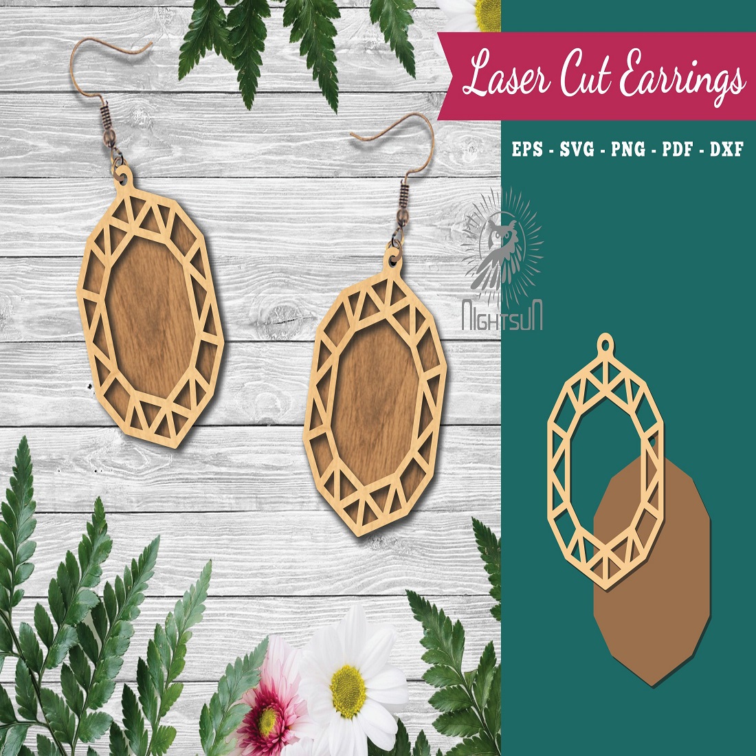 17 diamond laser cut earrings 254