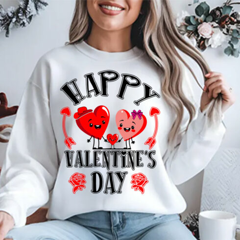 Love Valentine day t shirt design png cover image.