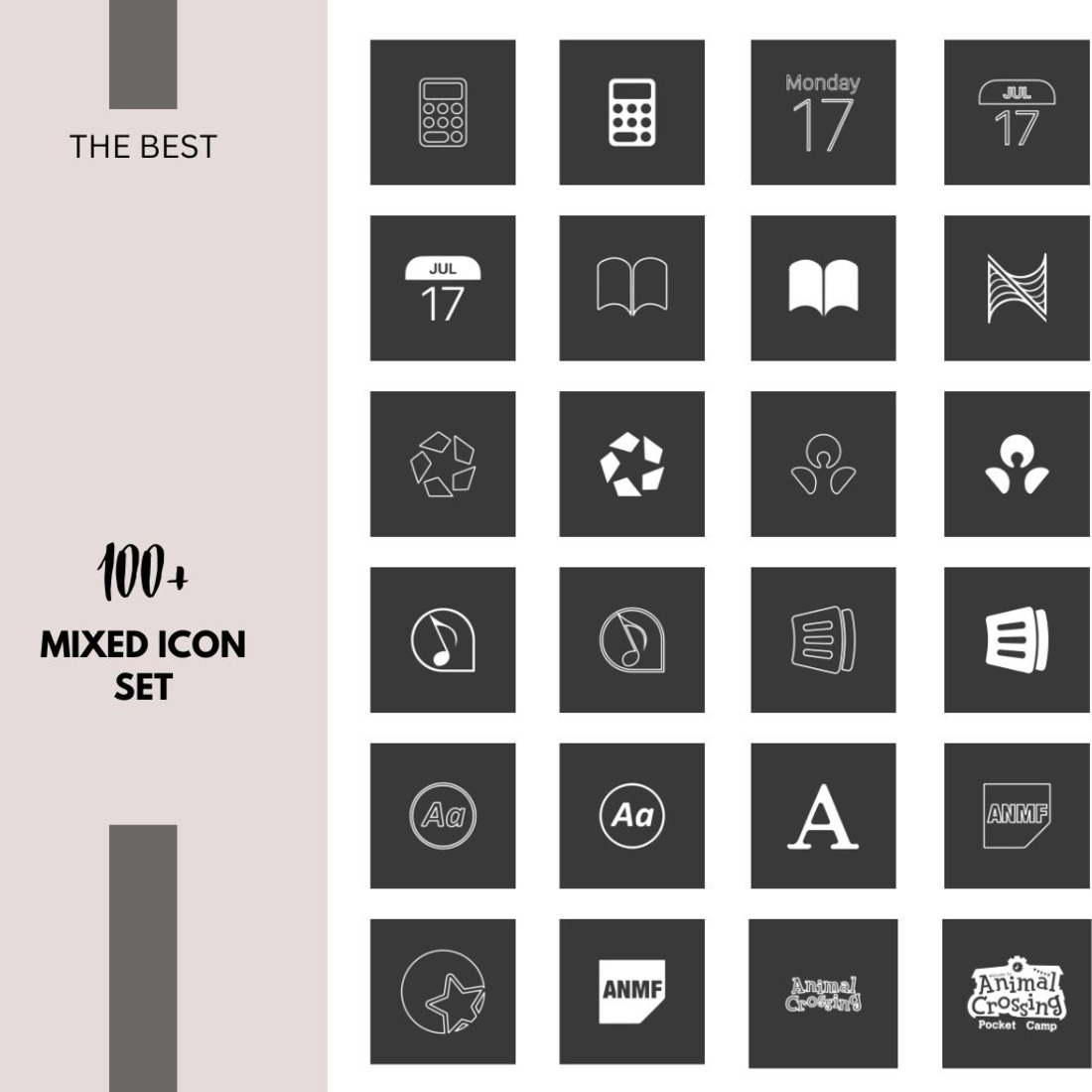 Mixed Icon Set – Creative and Versatile preview image.