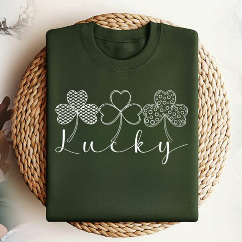 St Patrick’s Day T-shirt Design, Lucky Png, St Patrick’s Day Png, Retro Shamrock Png, Lucky Varsity Png, Sublimation Design, Lucky svg, cover image.