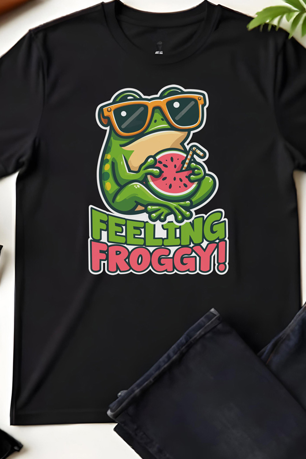 Funny Frog Graphic Design Bundle for Frog Lovers pinterest preview image.