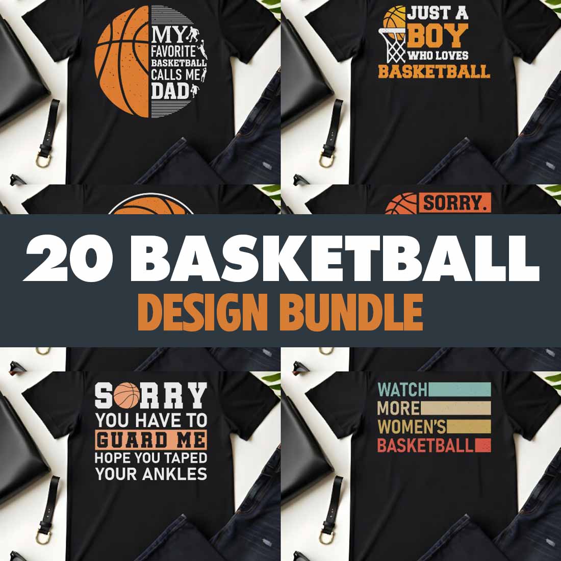 20 Basketball Design Bundle For Basketball Lovers preview image.