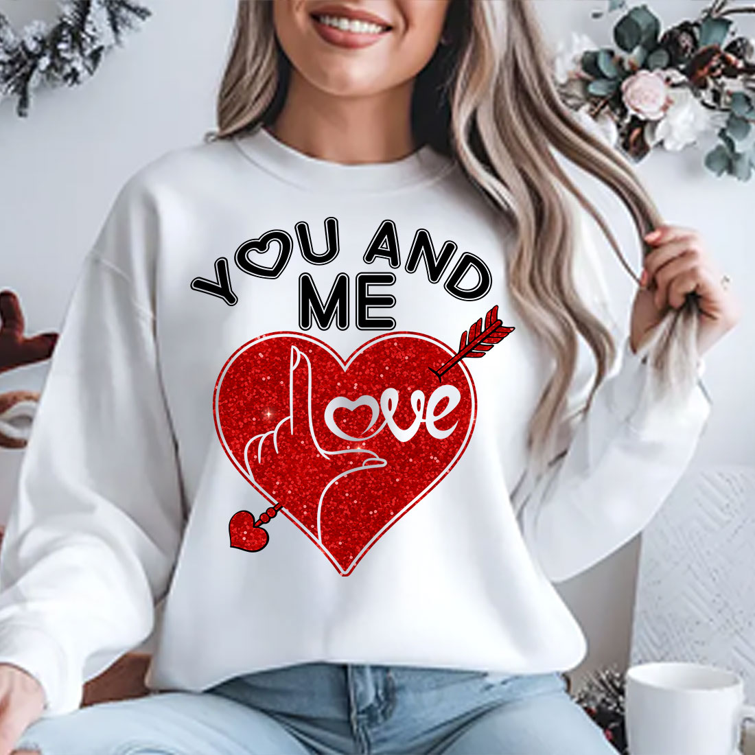 Love Valentine day t shirt design png cover image.