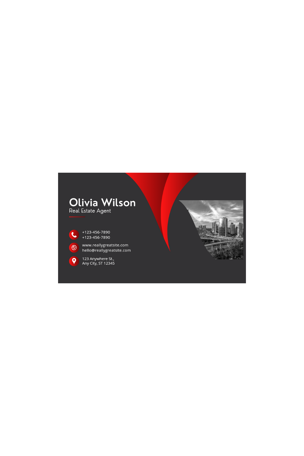 Creative Modern Business card pinterest preview image.