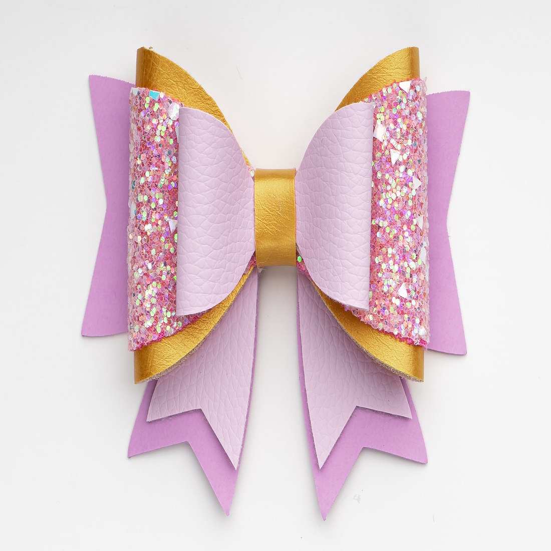 Hair Bow SVG, Faux Leather Bow Template, Felt Bow Pattern preview image.