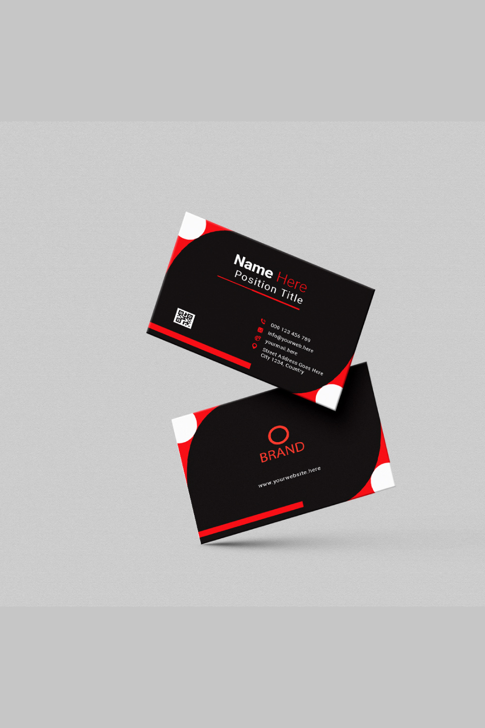 creative and simple modern business card design pinterest preview image.