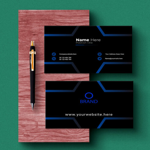 creative and simple modern business card design cover image.