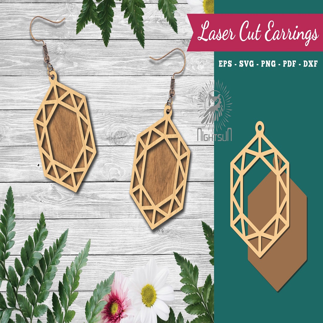 23 diamond laser cut earrings 110