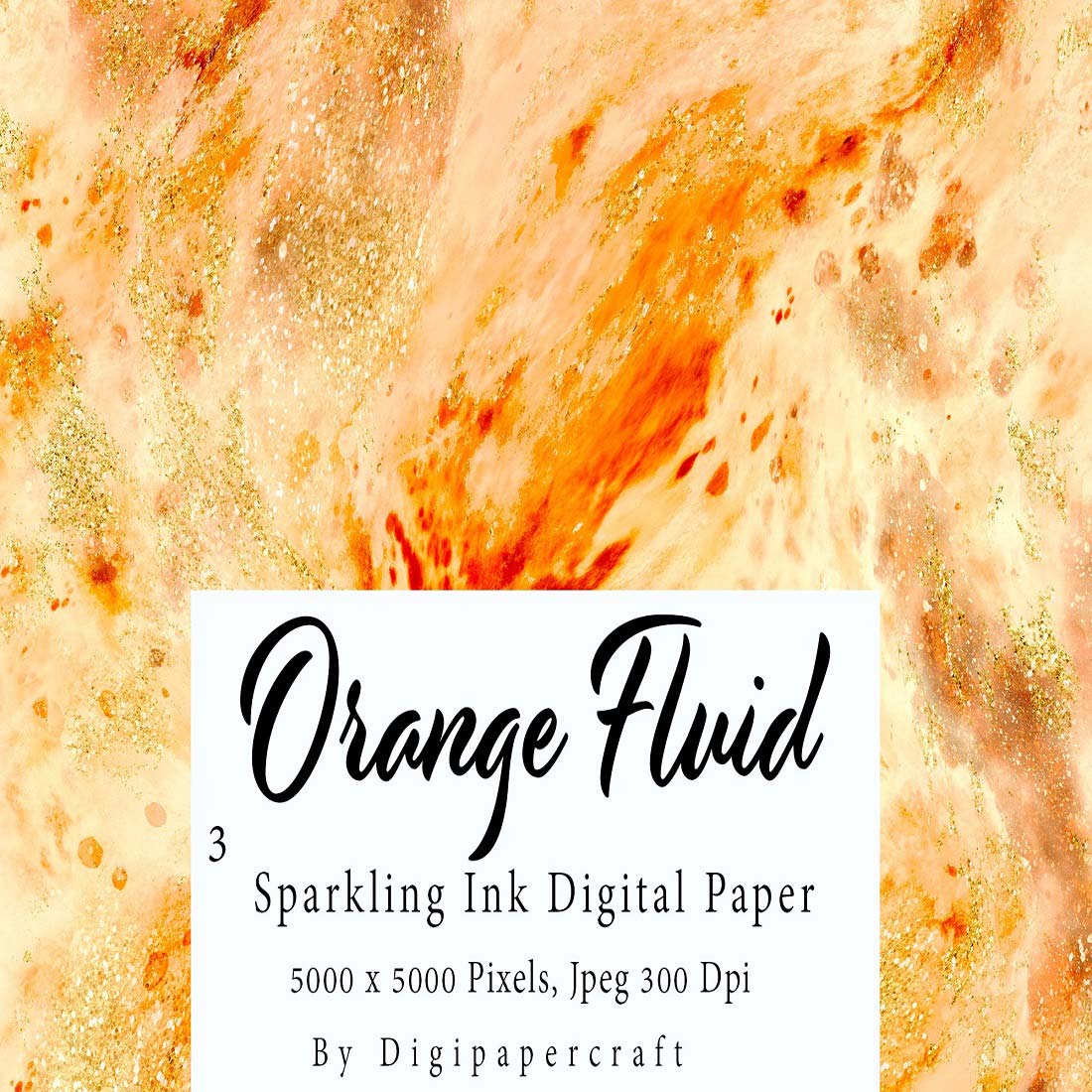 25 orange watercolor digital texture orange marble fall color 105