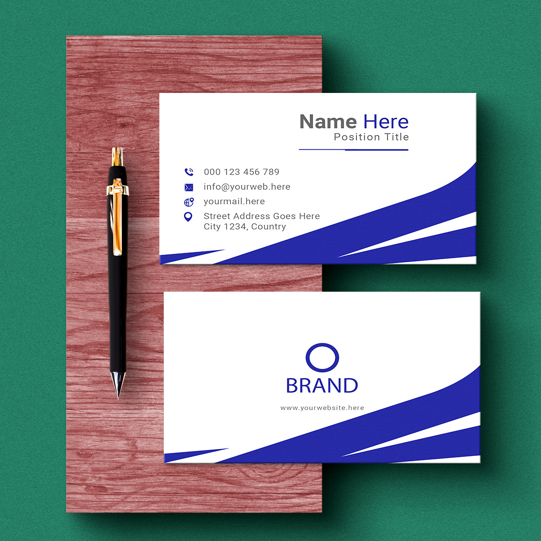 creative and simple modern business card design cover image.