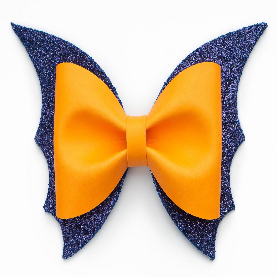 Bat Bow SVG, Halloween Bow Template, Faux Leather Hair Bow preview image.