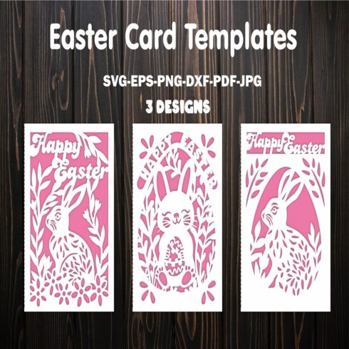 Happy Easter Card Svg Template For Laser And Paper cut cover image.