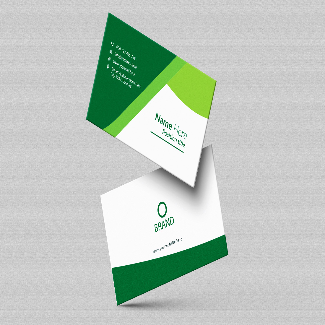 creative and simple modern business card design preview image.