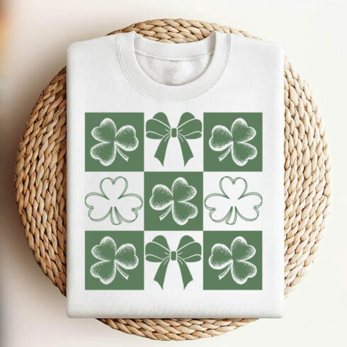 St Patrick’s Day T-Shirt Design, Retro Checkered St Patrick’s Day PNG, Coquette St Patty’s Day png, Lucky Shamrock PNG, St Patricks Coquette Png, Lucky Charm Png, Irish Png cover image.