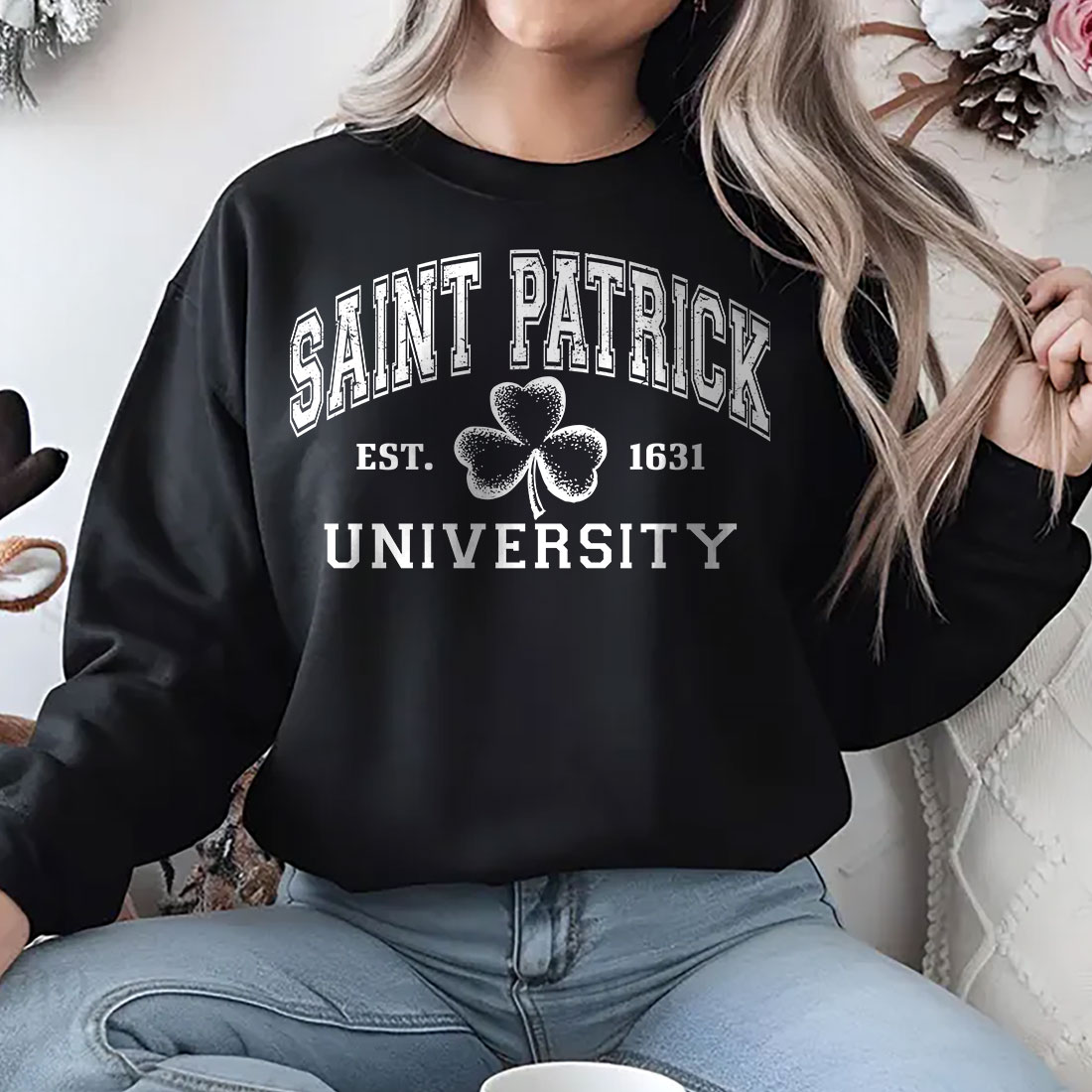 Saint Patrick University St Patrick's Day T-Shirt Design preview image.