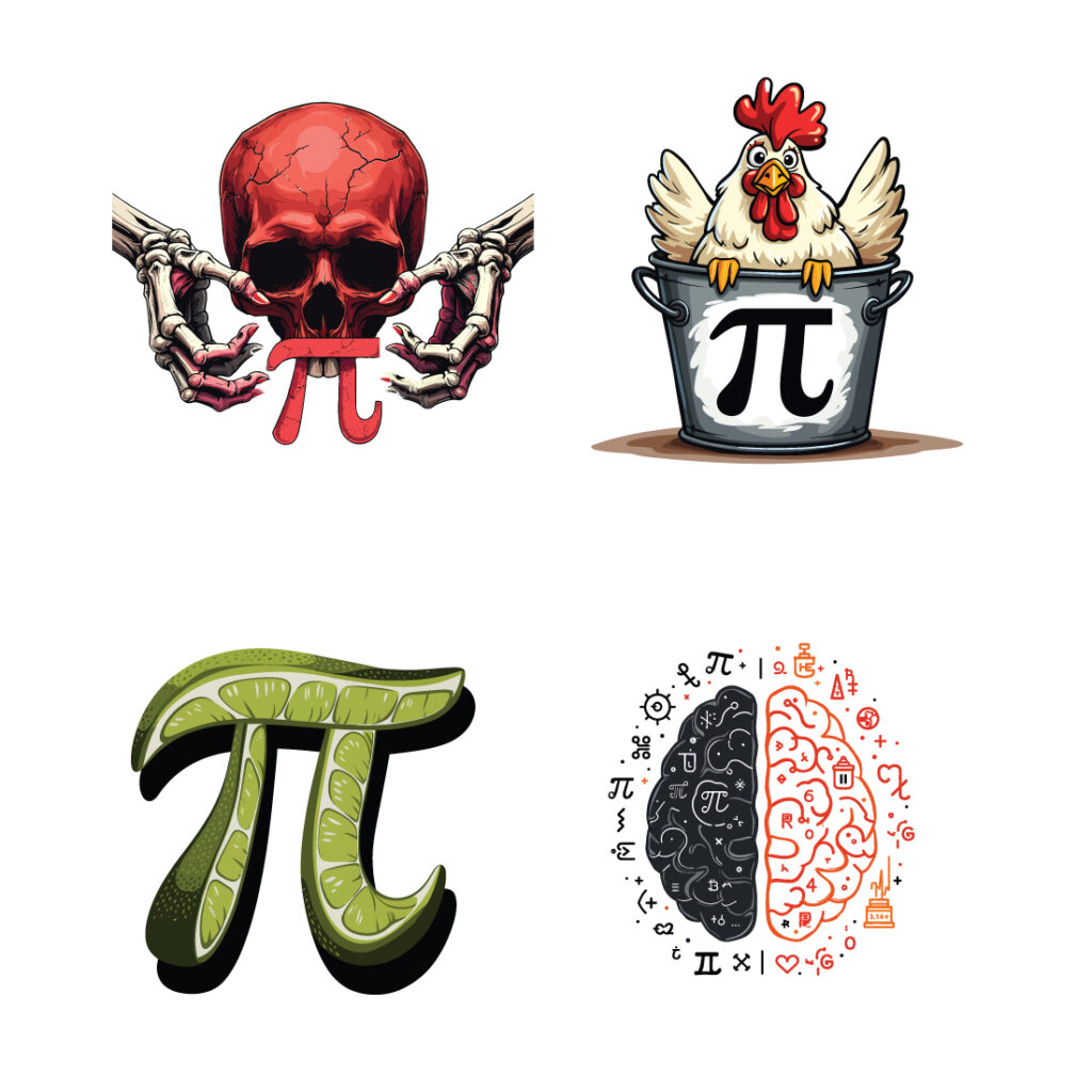 Master Bundle: 12 Unique Mathematics Pi T-Shirt Designs - MasterBundles