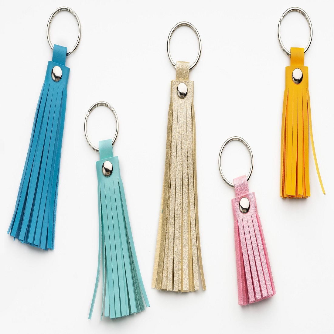 Tassel Keychain SVG, Tassel Template, Faux Leather Key Fob preview image.