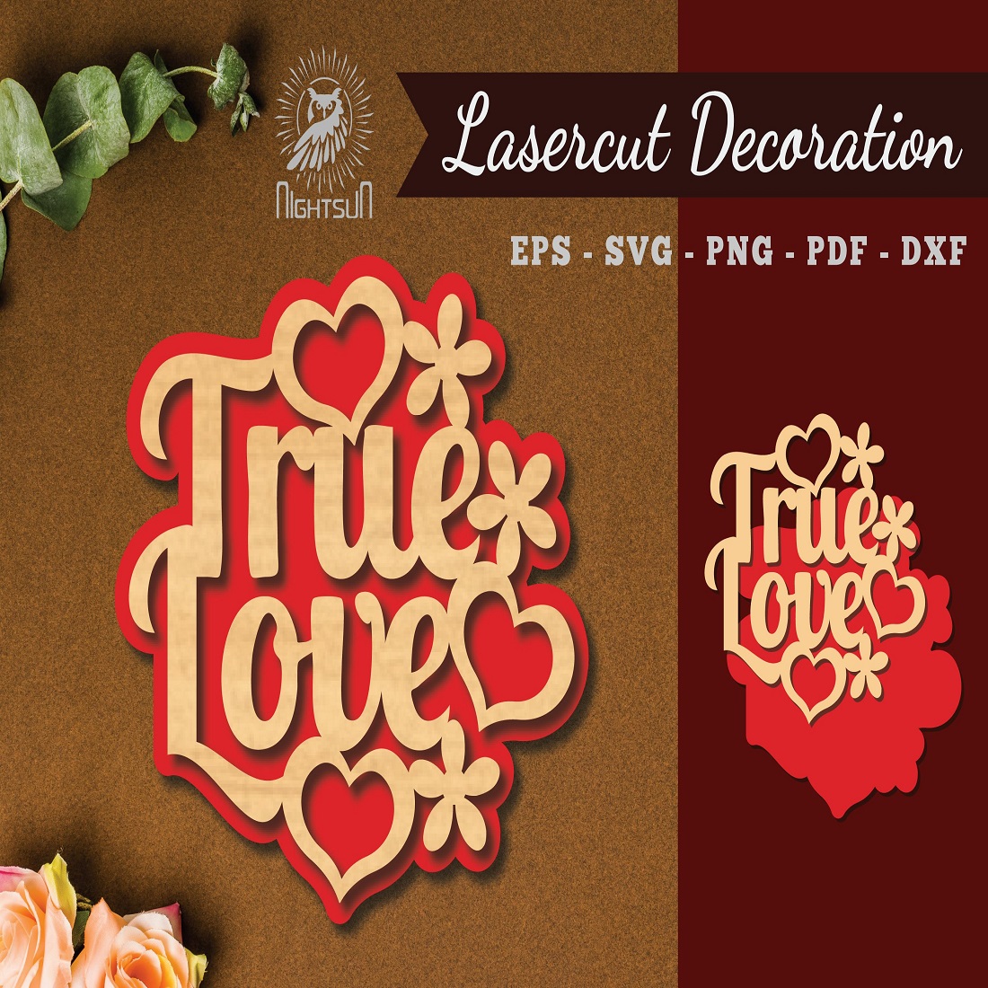 True Love Laser Cut Decoration cover image.