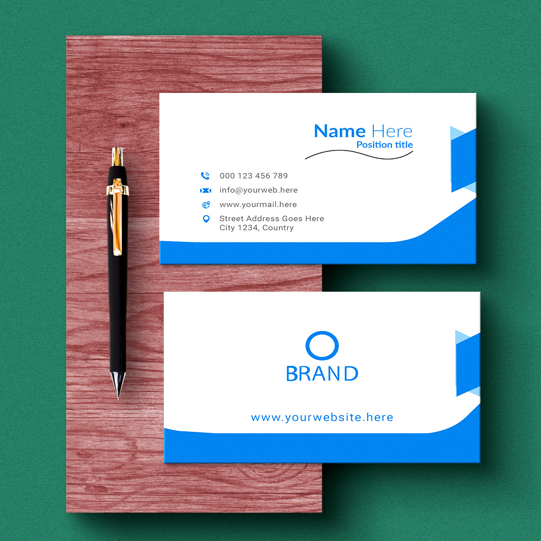 creative and simple modern business card design cover image.