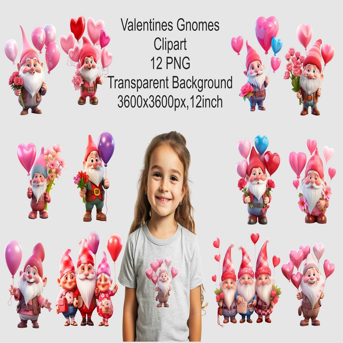 32 valentines gnome png clipart sublimation design gnomes 292