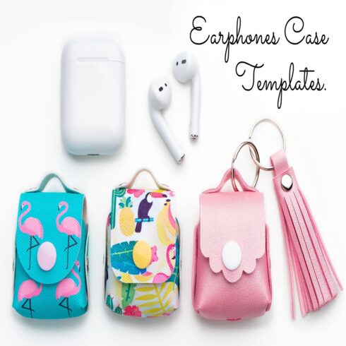 Wireless Earbuds Cover SVG, Earphones Case Template No Sew cover image.