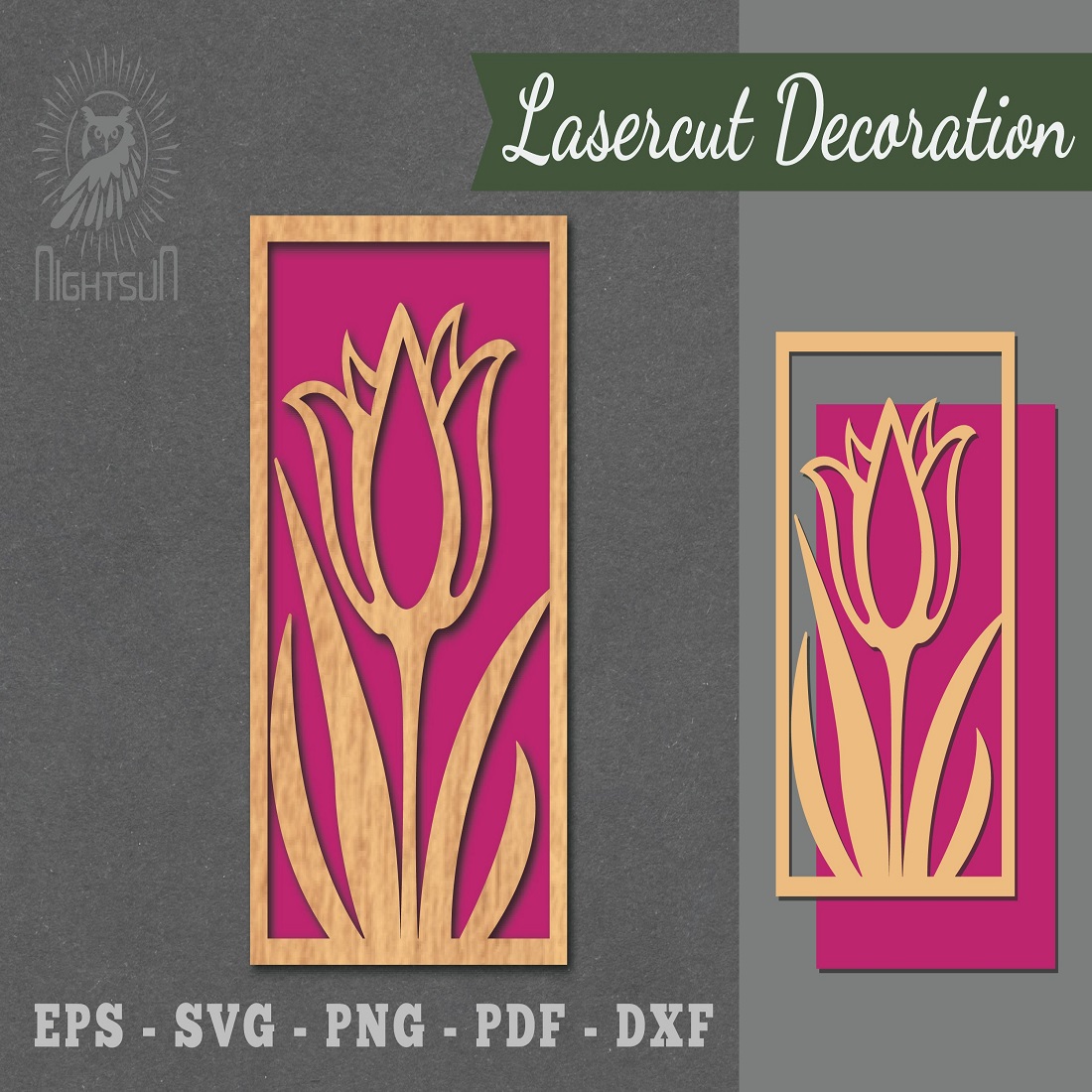 Floral Laser Cut Wall Decor preview image.