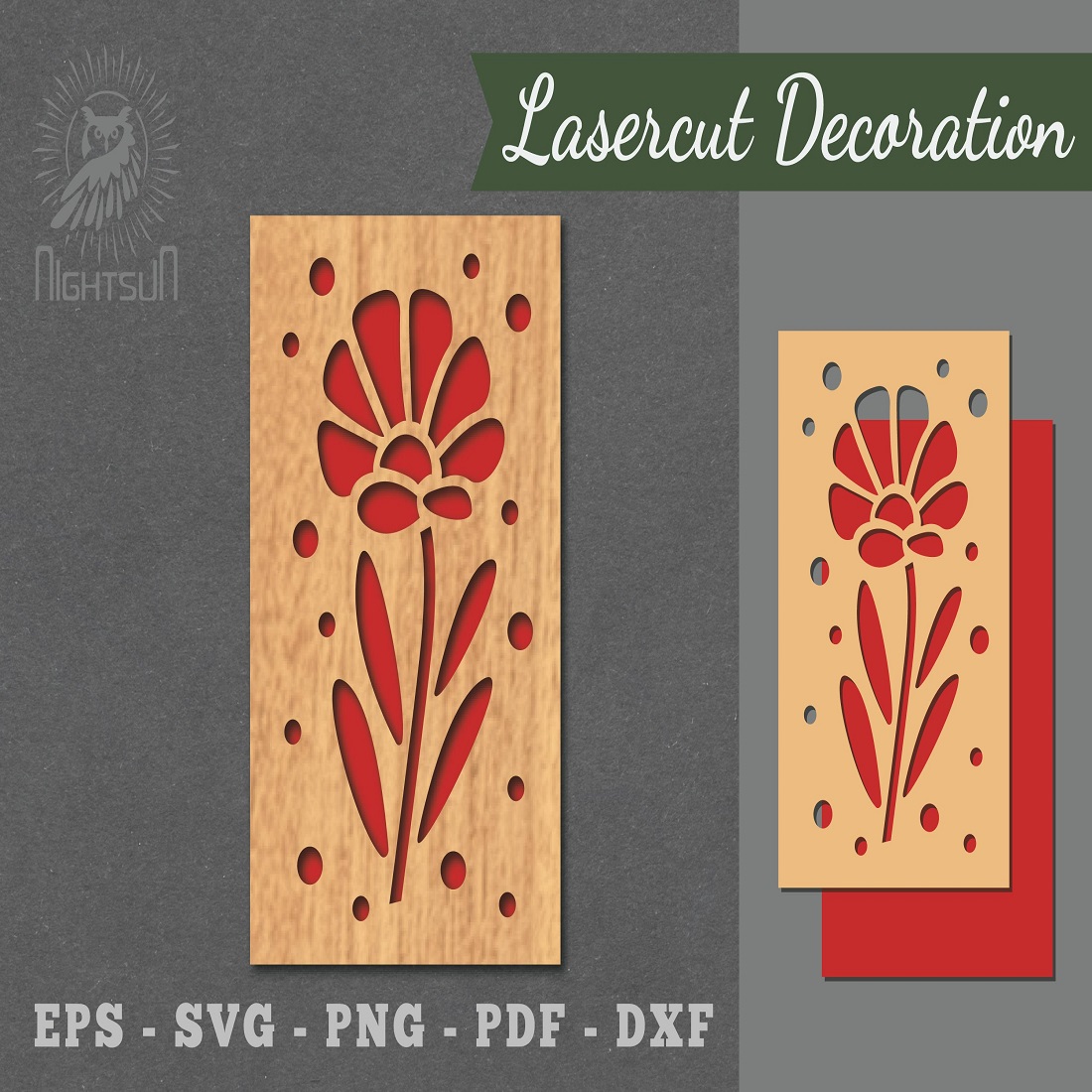 Floral Laser Cut Wall Decor preview image.