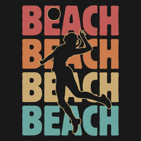 Beach Volleyball graphic for volleyball lovers cover image.