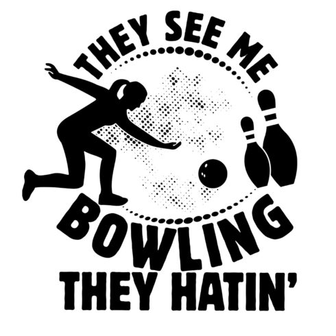 Bowling graphics for Bowling lover cover image.