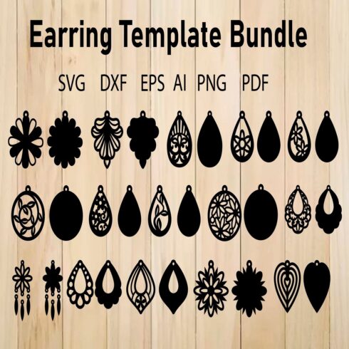 Earrings SVG Bundle, Pendant Template For Laser Cut cover image.