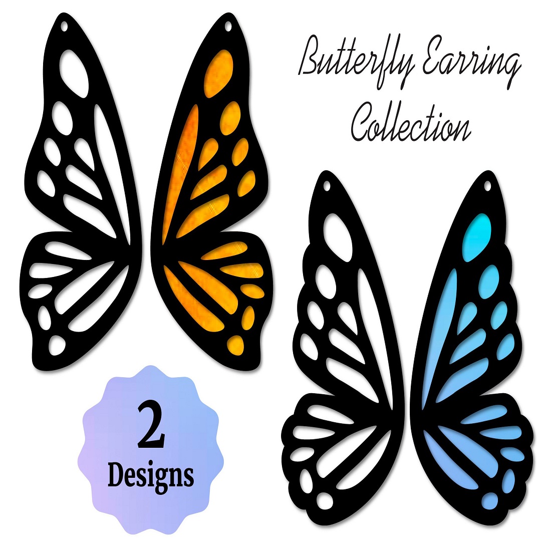 45 earring svg butterfly wing earrings template 370