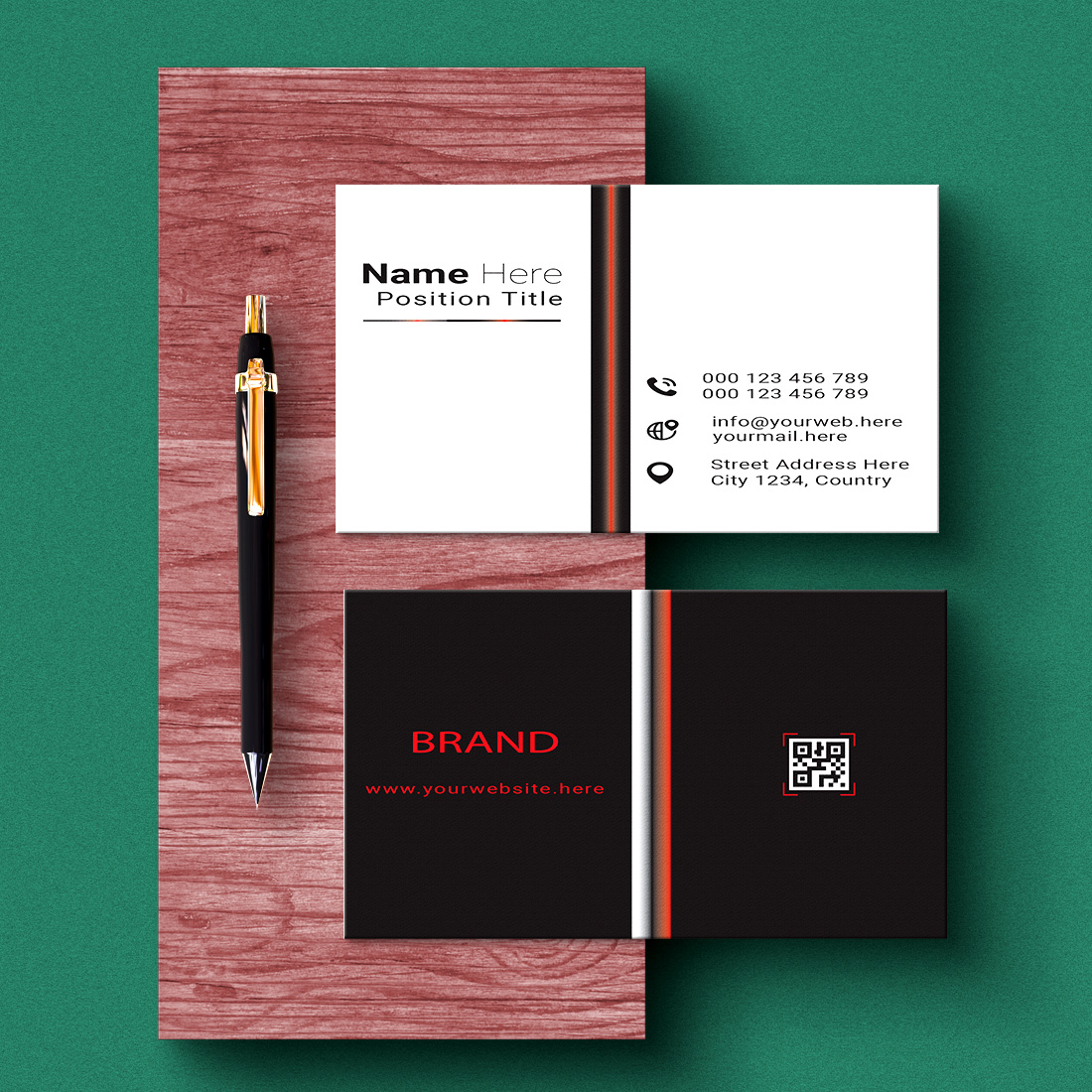 creative and simple modern business card design cover image.